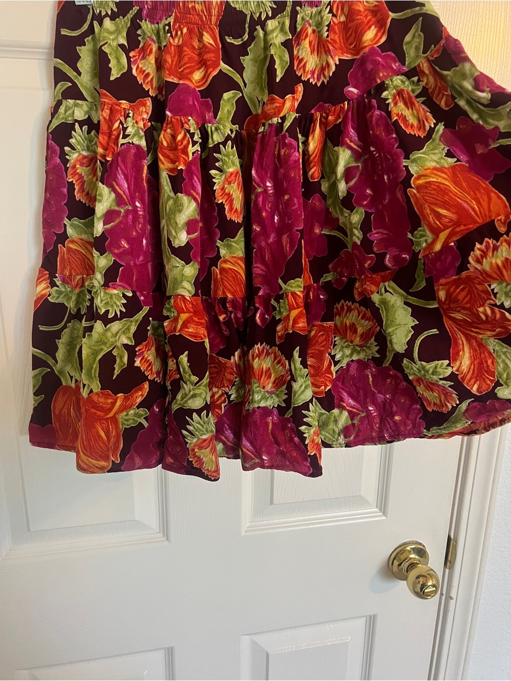 Floral Tiered Vintage 90’s Boho Peasant Skirt By Lace Lindo Size S - Picture 5 of 7